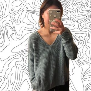 Teal colored knit sweater from Lucky Brand